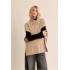 Poncho femme HIVER, ivoire en maille torsadée MOLLY BRACKEN