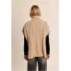 Poncho femme HIVER, ivoire en maille torsadée MOLLY BRACKEN