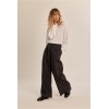 Pantalon femme HIVER, anthracite, taille haute, jambes larges MOLLY BRACKEN