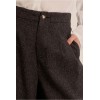 Pantalon femme HIVER, anthracite, taille haute, jambes larges MOLLY BRACKEN