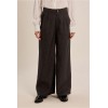 Pantalon femme HIVER, anthracite, taille haute, jambes larges MOLLY BRACKEN