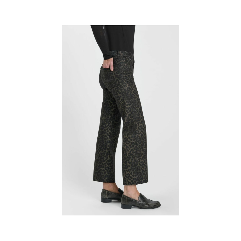 Jean femme HIVER, wide leg imprimé léopard 7/8 LE TEMPS DES CERISES