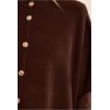 Cape femme HIVER, en maille marron, boutonnée MOLLY BRACKEN