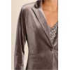 Blazer femme HIVER, court en velours gris MOLLY BRACKEN