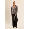 Blazer femme HIVER, court en velours gris MOLLY BRACKEN
