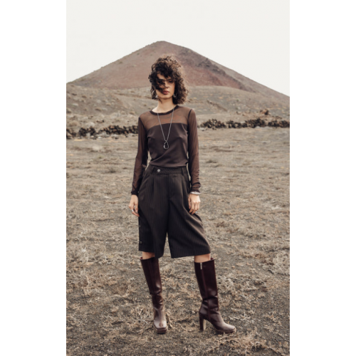 Stella Ristretto Bermuda HIVER, city taille haute Femme marron FREEMAN T PORTER