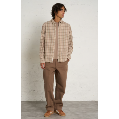 Chemise homme HIVER, à carreaux Beige CASUAL FRIDAY