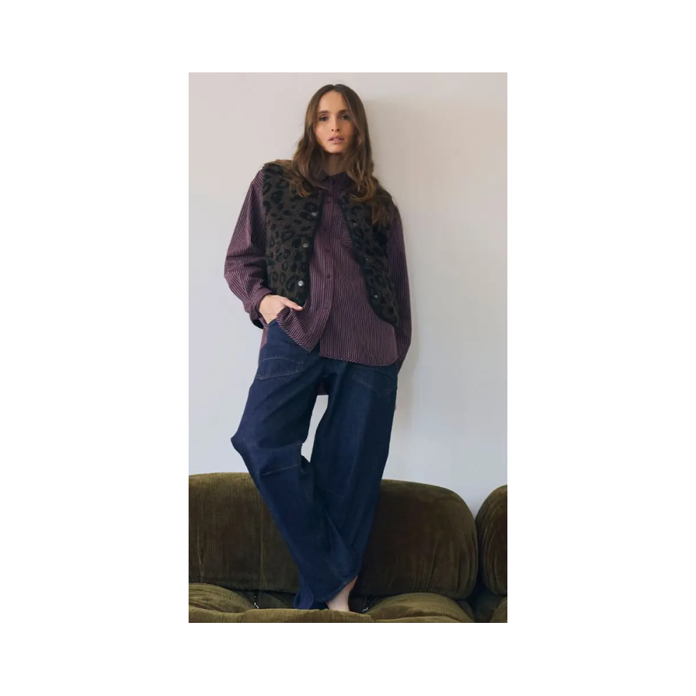 Jean femme, balloon Madie bleu brut LE TEMPS DES CERISES