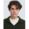 Pull homme HIVER, kaki, col polo CASUAL FRIDAY