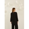 Tunique femme HIVER, noire asymétrique SOUVENIR