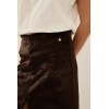 Jupe femme HIVER, marron, midi fendu SOUVENIR