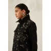 Chemise femme HIVER, en jean anthracite avec des perles SOUVENIR