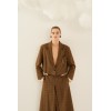 Veste courte HIVER, femme à carreaux camel SOUVENIR