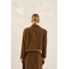 Veste courte HIVER, femme à carreaux camel SOUVENIR