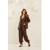 Pantalon femme HIVER, marron large SOUVENIR