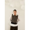 Chemise femme HIVER, blanche avec gilet sequins SOUVENIR