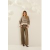 Jean femme SOUVENIR, large beige delavé avec une ceinture